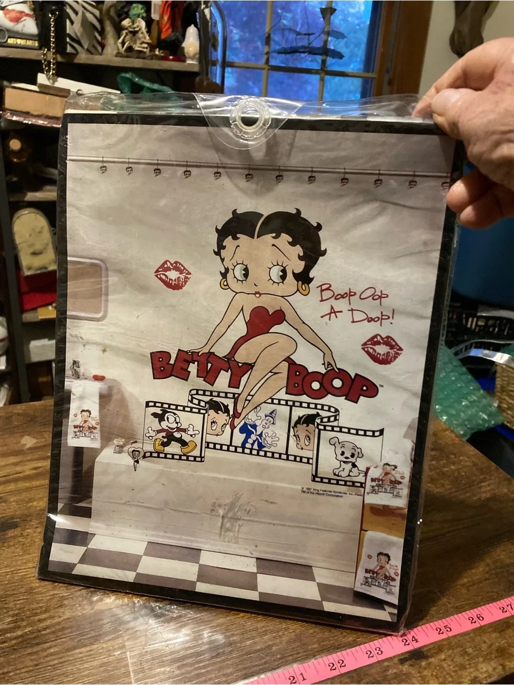 Catalina Betty Boop vinyl shower curtain